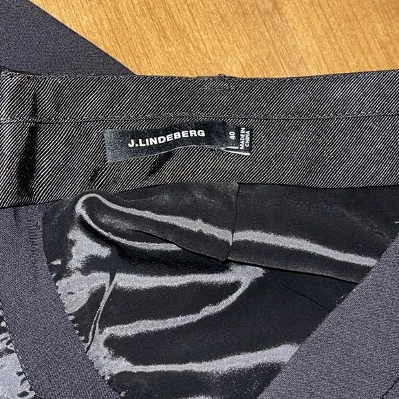 J. Lindeberg Skirt Women 8 / 10 40 Black Genuine Leather Trim Business Wedding - Picture 4 of 9